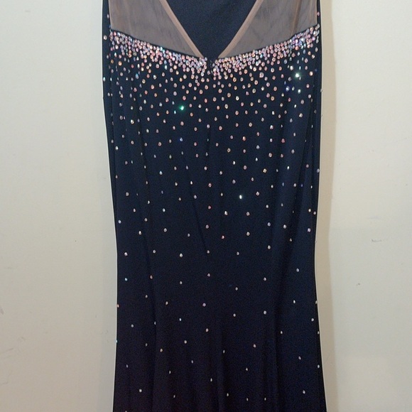 Womens Jovani Cocktail Dress Black Open Back - Picture 10 of 15